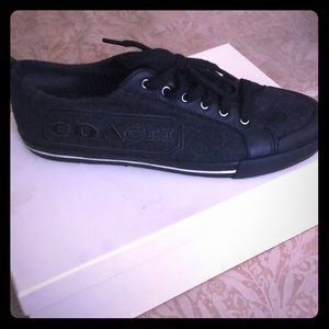 Coach size 9.0 women’s shoes. Dark grey.